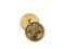 27mm Round Guardian Angel Button - Antiqued Crystal with Gold Wash - Czech Glass Buttons